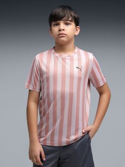 Puma - Sprint Boys' Striped T-shirt - Pink