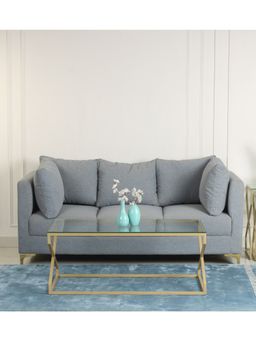 Claymint - Melbourne Glass Coffee Table In Gold Finish