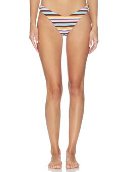 BEACH RIOT - Vanessa Women's Striped Bikini Cut Bikini Bottoms Multi-Color