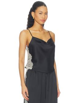 Cinq a Sept - Esme Satin Lace Women's Adjustable Strap Cami Black