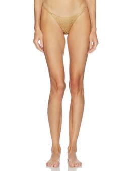 Camila Coelho - Yasmin Women's Rhinestone Embellished Bikini Bottom Gold