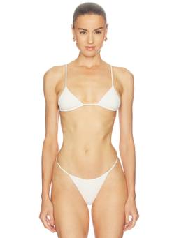Camila Coelho - Maxine Women's Unpadded Triangle Bikini Top White