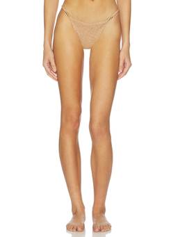 DEVON WINDSOR - Zack Women's Gold Bead Detail Bikini Bottom Gold