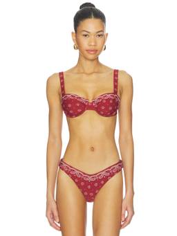 DEVON WINDSOR - Lara Women's Underwire Tie-Up Bikini Top Red