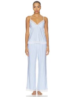 eberjey - Isla Women's Lace Trim Modal Pajama Set Blue