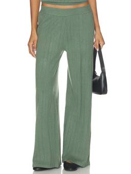 eberjey - Pointelle Women's Pull-On Straight Leg Sleep Pant Green