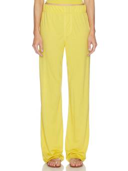 Eterne - Butter Women's Soft Jersey Elastic Waist Lounge Pant Yellow