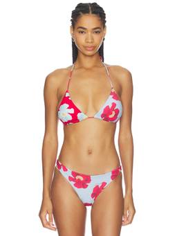 FARM Rio - Placed Hot Women's Padded Halter Tie-Up Bikini Top Multi-Color