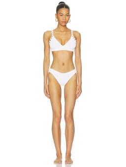 Hunza G - Tessa Women's Crinkle Stretch Unpadded Bikini Set White
