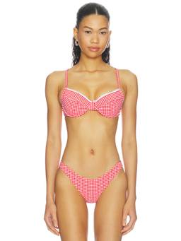 Kulani Kinis - Scallop Crochet Women's Underwire Bikini Top Red