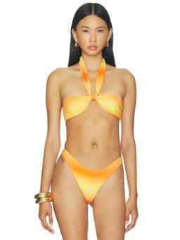 LOBA - Pomona Women's Unpadded Halter Neck Bikini Top Orange