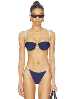 LPA - Saylor Women's Underwire Bikini Top Navy Blue