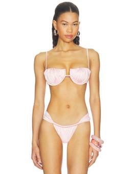 Montce - Petal Women's Underwire Unpadded Bikini Top Pink