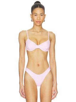 MORE TO COME - Bella Women's Unpadded Underwire Bikini Top Pink