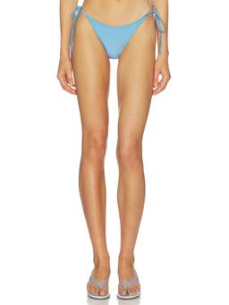 MORE TO COME - Side Tie Women's Stretch Bikini Bottom Blue