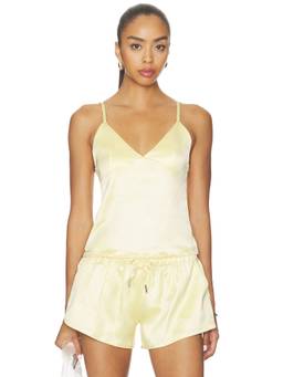 OW Collection - x REVOLVE Lea Women's Satin Adjustable Strap Cami Top Yellow