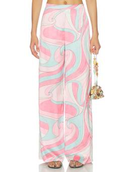 Runaway The Label - Milani Women's Relaxed Satin Pajama Pant Pink
