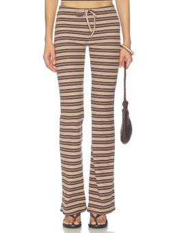 Tiger Mist - Dillon 2.0 Women's Rib Knit Drawstring Pajama Brown