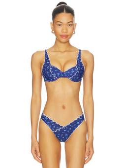 Tularosa - Clover Women's Underwire Bikini Top Blue