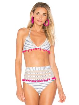 Tularosa - Women's Unpadded Halter Tie-Up Bikini Top White