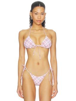 Tularosa - Mimosa Women's Halter Neck Tie-Up Bikini Top Pink