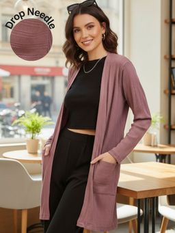 Oh Rare - Mauve Longline Shrug