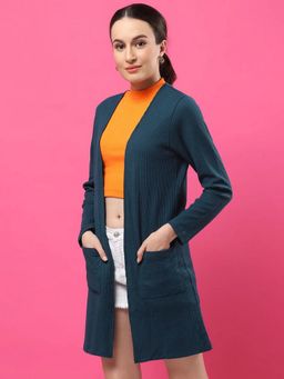 Oh Rare - Teal Longline Shrug