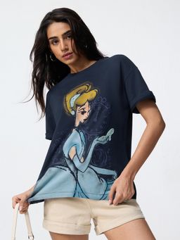 The Souled Store - Official Disney: Glass Slipper Oversized T-Shirt