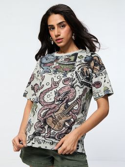 The Souled Store - Tss Originals: The Daily Grind Oversized T-Shirt