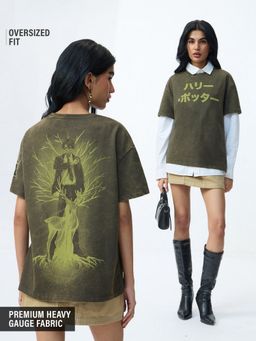 The Souled Store - Official Harry Potter: The Patronus Oversized T-Shirt