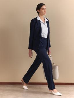 FableStreet - Navy Blue Regular Fit Co-Ord Set