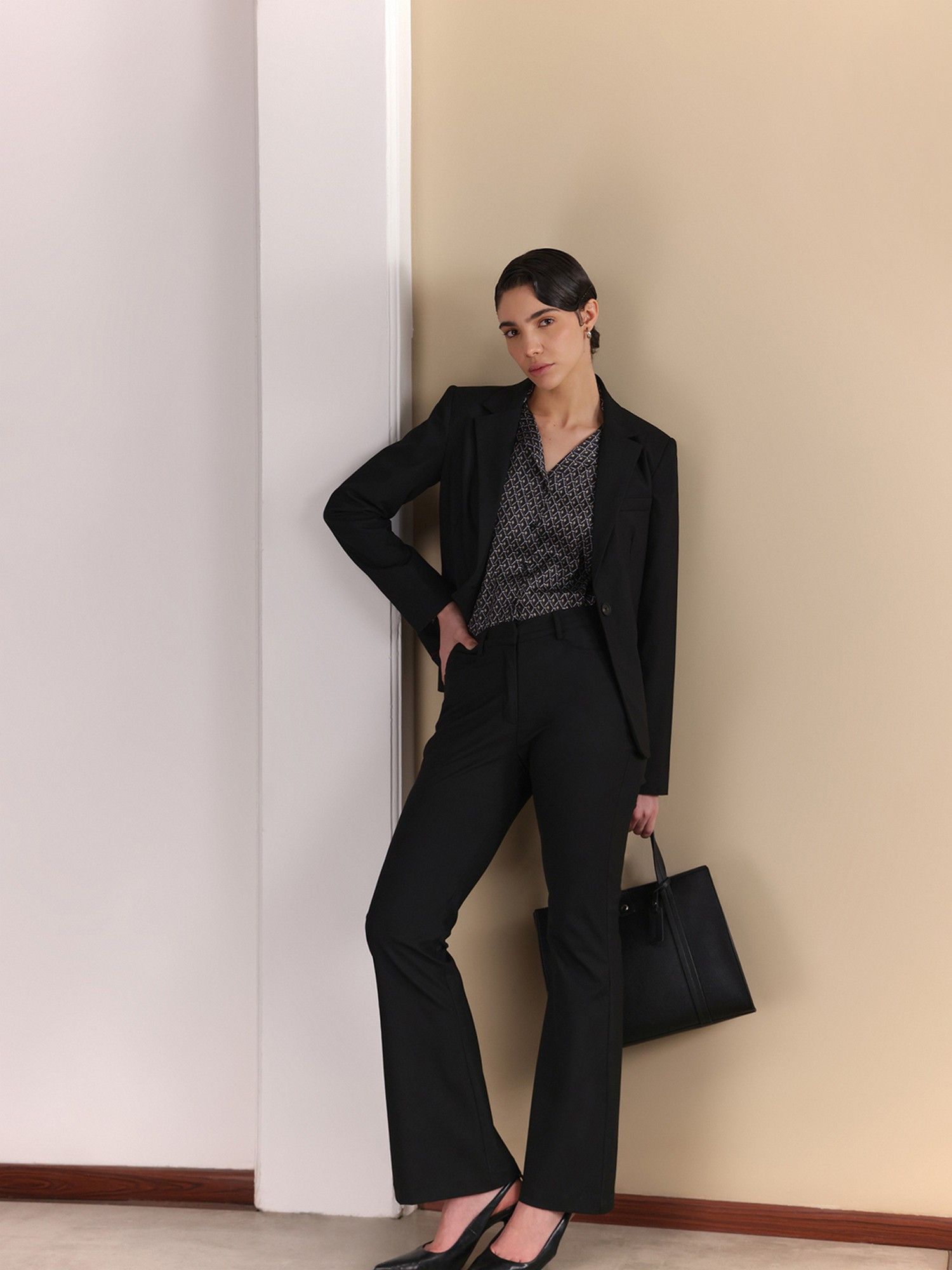 fable street Black Regular Fit Single-Breasted Co-Ord Set-picture-29