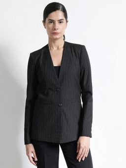 FableStreet - Black Single Breasted Blazer