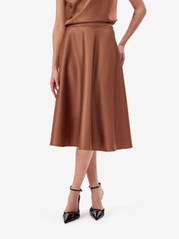 Strong And Brave - Luxe Satin Midi Skirt