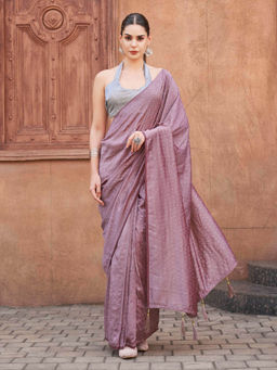 Tikhi Imli - Onion Pink Pre-Draped Saree with Unstitched Blouse