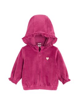 COOL CLUB - Solid Hooded Jacket - Burgundy