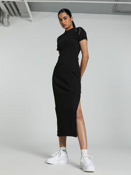 Puma - Ferrari Style Women's Black Midi Dress