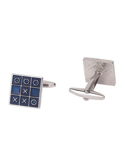 The Tie Hub - Tic Tac Tow Navy Blue Cufflink