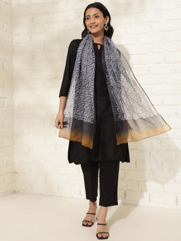 Fabindia - Grey Cotton Silk Stole