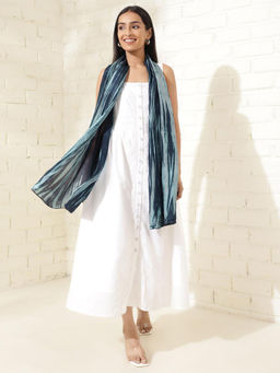 Fabindia - Blue Silk Tie and Dye Stole