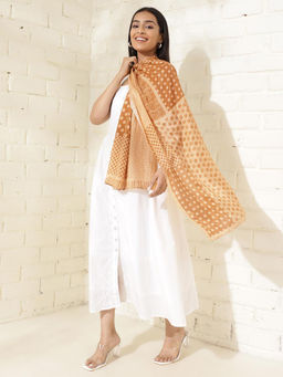 Fabindia - Mustard Modal Printed Stole