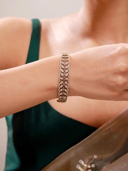 Voylla - Sparkling Elegance Golden Vine Cz Bracelet