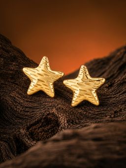 Voylla - Korean Bling Golden Star Gleam Earrings