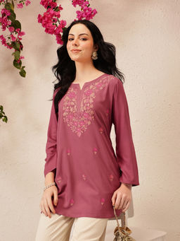 QAZMI - Women's Kashmiri Embroidered Kurti