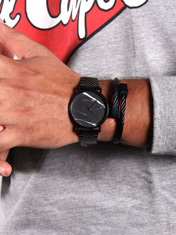 Joker and Witch - Joker & Witch Cinder Black Watch With Bracelet Stack (Set of 2)