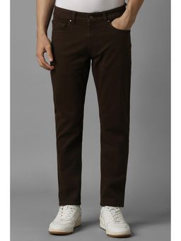 Louis Philippe - Men Brown Dark Smart Fit Jeans