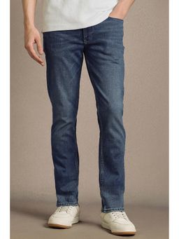 Louis Philippe - Men Blue Mid Slim Fit Jeans