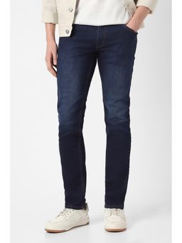 Peter England - Men Navy Light Wash Skinny Fit Jeans