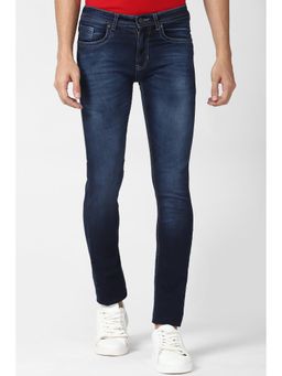 Peter England - Men Navy Dark Wash Skinny Fit Jeans