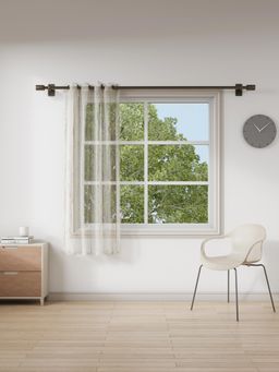 Ddecor Live Beautiful - 1 Piece of 5 Ft Window Ready made White Polyester Curtain